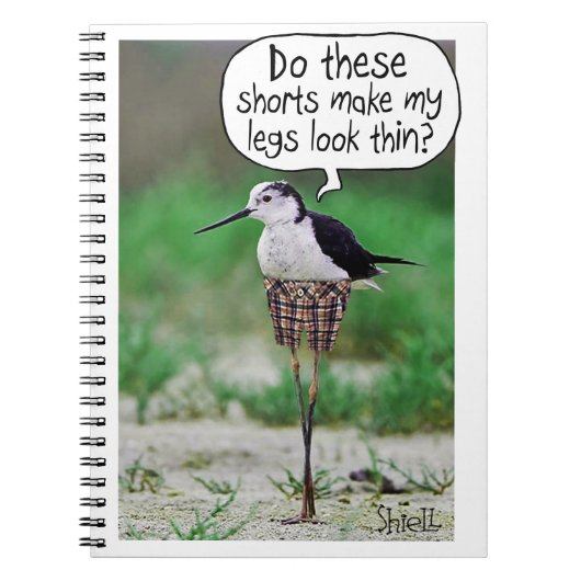 FUNNY BIRD SHORD Card oder Geschenk Notizblock (Vorderseite)