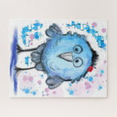 Funny Bird - Wasserfarbe - Niedlich Puzzle (Horizontal)