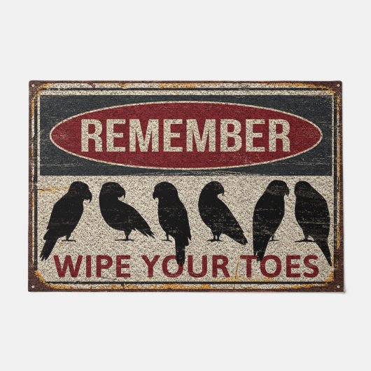 Funny Bird Zuhause Doormat, Bird Lover Mat Geschen Fußmatte (Vorderseite)