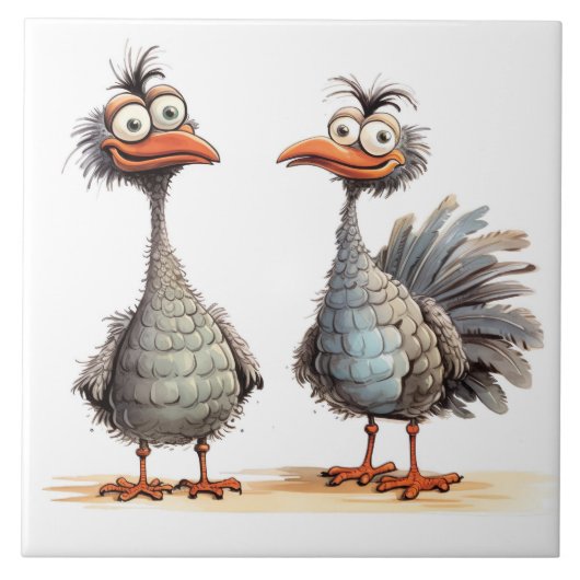 funny birds background fliese (Vorderseite)