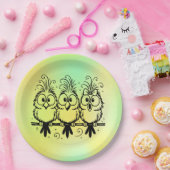 Funny Birds Cartoon-56456 Pappteller (Party)