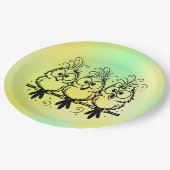 Funny Birds Cartoon-56456 Pappteller (Schrägansicht)