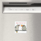 Funny Birds Happy Valentines Day Magnet (In Situ (Geschirrspüler))
