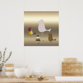 Funny Birds Poster (Küche)