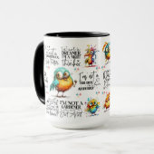 Funny Birds Quotes Tasse (Vorderseite Links)