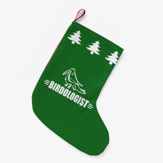Funny Birdwatcher Kleiner Weihnachtsstrumpf (Vorderansicht (hängend))