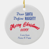 Funny Birman Cat Wrackte in Weihnachtslicht Keramik Ornament (Hinten)