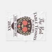 Funny Birth Year Birthday Name Table Tennis Fleecedecke (Vorderseite (Horizontal))