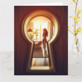 FUNNY BIRTHDAKING PEEKING PERVERT GREETING CARD KARTE (Gelbe Blume)