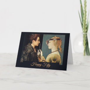 Funny Birthday 50 Renaissance Colonoscopy Card Karte