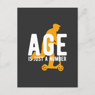 Funny Birthday Age ist nur ein Zahlenstil für Schr Ankündigungspostkarte