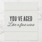 Funny Birthday Aged Fine Weinetikett (Einzelnes Label)
