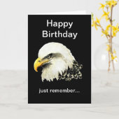 Funny Birthday, Bald ist schön Bald Eagle Karte (Gelbe Blume)