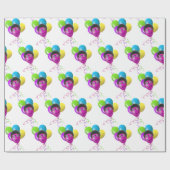 Funny Birthday Balloon Face Geschenkpapier (Flach)