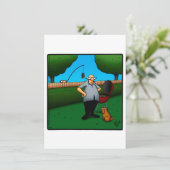 Funny Birthday Barbecue Party Einladungen (Stehend Vorderseite)