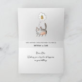 Funny Birthday Blues Cat Happy Birthday Karte (Innenseite)