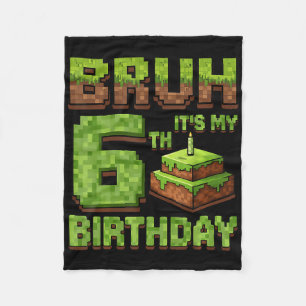 Funny Birthday Boy Bruh sein 6. Geburtstagsspiel P Fleecedecke