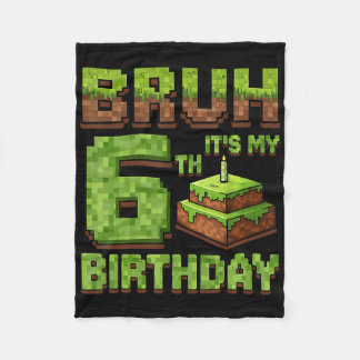 Funny Birthday Boy Bruh sein 6. Geburtstagsspiel P Fleecedecke
