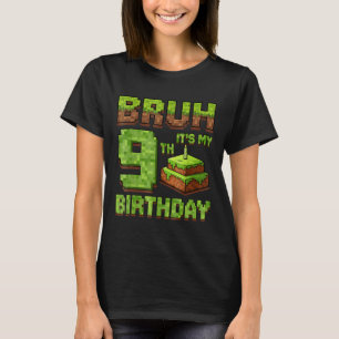 Funny Birthday Boy Bruh sein 9. Geburtstag Game P T-Shirt