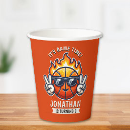 Funny Birthday Boy with Basketball Theme Pappbecher