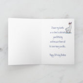 Funny Birthday Brother Age Llama Animal Karte (Innenseite)