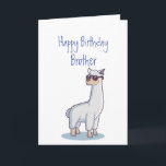 Funny Birthday Brother Age Llama Animal Karte<br><div class="desc">Der Funny Birthday Brother Age Llama     Animal hat meine Schattierungen an,  weil es so viele Kerzen geben wird.</div>