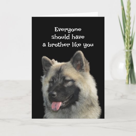 Funny Birthday Brother Dog Animal Spaß Karte (Vorderseite)