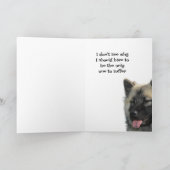 Funny Birthday Brother Dog Animal Spaß Karte (Innenseite)