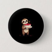 Funny Birthday Cake mit Sloth Kostüm für Jungs und Button (Vorderseite)