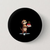 Funny Birthday Cake mit Sloth Kostüm für Jungs und Button (Vorderseite)