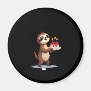 Funny Birthday Cake mit Sloth Kostüm für Jungs und Magnet