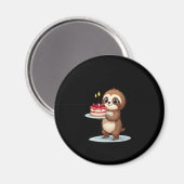 Funny Birthday Cake mit Sloth Kostüm für Jungs und Magnet (Vorderseite/Rückseite)