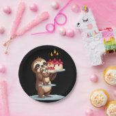 Funny Birthday Cake mit Sloth Kostüm für Jungs und Pappteller (Party)