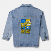 Funny Birthday Cake Platsch-Minion Humorvoll Jeansjacke (Rückseite)