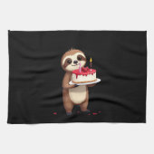 Funny Birthday Cake with Sloth Costume for Boys an Geschirrtuch (Horizontal)