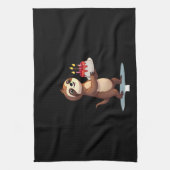 Funny Birthday Cake with Sloth Costume for Boys an Geschirrtuch (Vertikal)