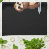 Funny Birthday Cake with Sloth Costume for Boys an Geschirrtuch (Gefaltet)