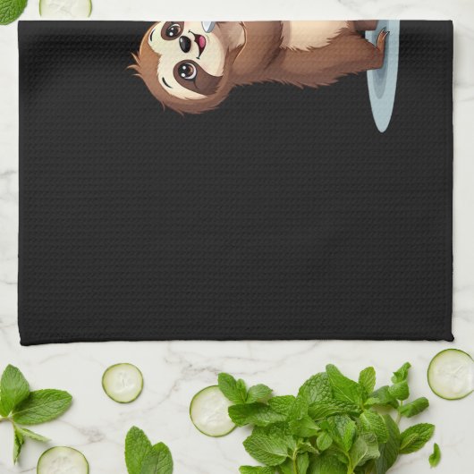 Funny Birthday Cake with Sloth Costume for Boys an Geschirrtuch (Gefaltet)