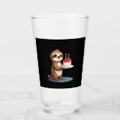 Funny Birthday Cake with Sloth Costume for Boys an Glas (Vorderseite)