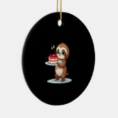Funny Birthday Cake with Sloth Costume for Boys an Keramik Ornament (Rechts)