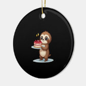 Funny Birthday Cake with Sloth Costume for Boys an Keramik Ornament (Links)