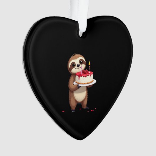 Funny Birthday Cake with Sloth Costume for Boys an Ornament (Vorderseite)