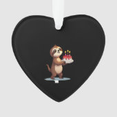 Funny Birthday Cake with Sloth Costume for Boys an Ornament (Vorderseite)