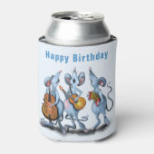 Funny Birthday Can Cooler mit Mouse Music Band Dosenkühler (Kanne Vorderseite)