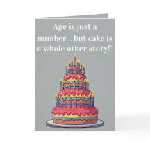 Funny Birthday Card – "Age is Just a Number… 