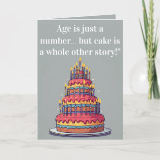 Funny Birthday Card – "Age is Just a Number…  Karte