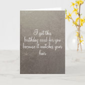 Funny Birthday Card Age Spaß Silver Karte (Gelbe Blume)