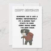 Funny Birthday Card - Alter ist nur eine Zahl Einladung (Vorderseite)