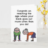 Funny Birthday Card Alter Karte (Gelbe Blume)