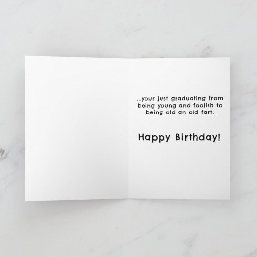 Funny Birthday Card Alter Karte (Innenseite)